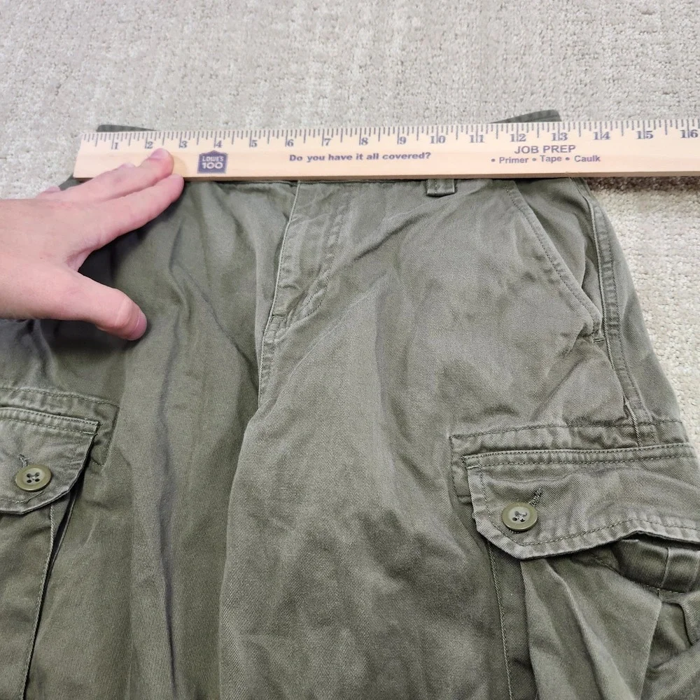 Vintage Polo Ralph Lauren Cargo Shorts‎ Youth 14 Kid Boys Y2K Baggy Olive Green